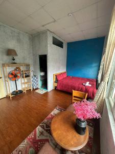 Et opholdsområde på Vũ Homestay Đà Lạt