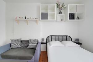 Postel nebo postele na pokoji v ubytování Elegant Studio 2P – Paris 14