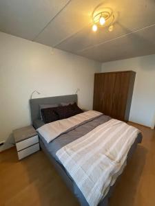 a bedroom with a large bed in a room at A great apartment for daily or weekly rent 60m in Espoo +13 photos