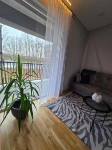 Μπαλκόνι ή βεράντα στο Jaukus butas Panemunėje su vaizdu į Nemuną