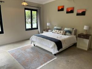 Ένα ή περισσότερα κρεβάτια σε δωμάτιο στο Kleine Croft Farm Cottage