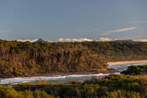 a view of a river with trees and a beach at The Beach House Bawley Point - near Bawley Beach in Bawley Point +31 photos