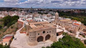 an aerial view of a town with a building at Casa Letizia in Bernalda