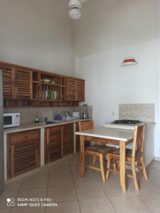 Η κουζίνα ή μικρή κουζίνα στο Beachfront apartment