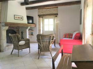 Posezení v ubytování Le Moulin du Pont de Matar