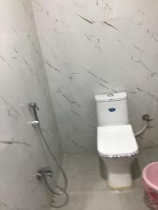a bathroom with a toilet and a shower at hotel sushma inn in Gaya
