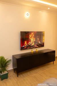 TV a/nebo společenská místnost v ubytování Mura Suites