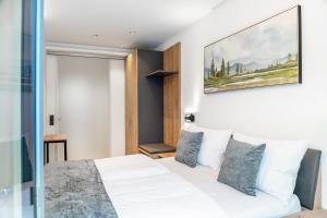 Ένα ή περισσότερα κρεβάτια σε δωμάτιο στο Ferienwohnung Elsa