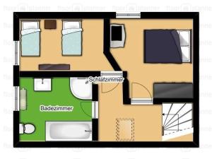 Půdorys ubytování Ferienwohnung Möwe In Ummanz Lüßvitz