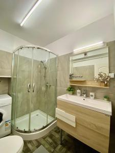 Koupelna v ubytování Cozy Caramel Studio Ultracentral Old Town