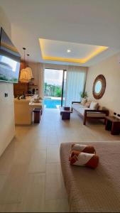 Χώρος καθιστικού στο Casa Makräm