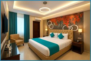 Postel nebo postele na pokoji v ubytování Baliapanda Road Arpana JK Palace Inn # Parking # Wifi - Fully Air Conditioning Room- Prime Location Best Hotel