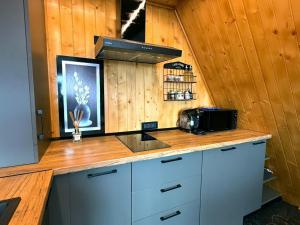 Køkken eller tekøkken på Cabana A-frame City View Târgoviște + 16 billeder