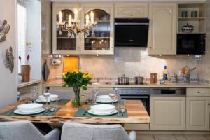 Køkken eller tekøkken på Sylter Seestern App Wattglück + 11 billeder