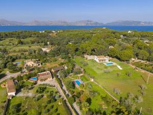 an aerial view of a large estate with a lake at Villa Marilen in Alcudia