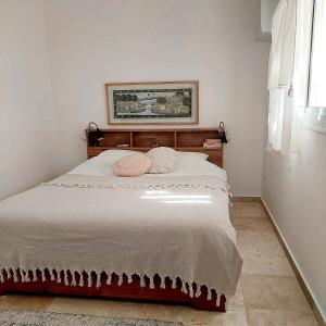 Ένα ή περισσότερα κρεβάτια σε δωμάτιο στο בקתה וטבילה במדבר