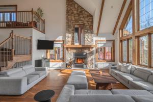 Χώρος καθιστικού στο Chalet 24 Chemin des Skieurs