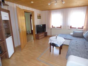 TV a/nebo společenská místnost v ubytování Ferienwohnung In Siesbach
