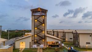 Bygningen som chaletet ligger i