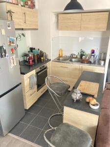 Kuchyň nebo kuchyňský kout v ubytování Chambre privee dans appartement de 65m2 Bobigny