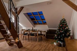 Χώρος καθιστικού στο Louren Apartments