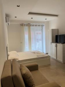 TV a/nebo společenská místnost v ubytování Shengjin apartaments + 47 fotografií