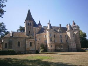 eine alte Burg mit einem Turm darauf in der Unterkunft Gite Du Randonneur in Sennecey-le-Grand + 12 Fotos