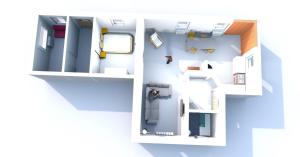 Plano de Helle Und Moderne Ferienwohnung Mit Terrasse 7 fotos más