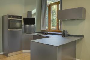 Köök või kööginurk majutusasutuses Auberge de Morcles