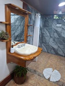 Koupelna v ubytování Casita Manakin