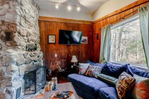 TV a/nebo společenská místnost v ubytování 4 Mi to Stratton Mountain Resort! Cabin with Hot Tub