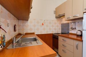 a kitchen with a sink and a counter top at Apartment Sankovic in Svetvinčenat +19 photos