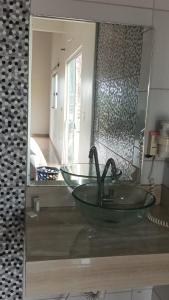 Koupelna v ubytování Rancho Serra do Ouro