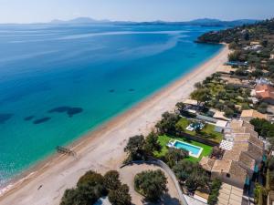 an aerial view of a beach with condos at Barbati Beach - Villa Zante in Barbati