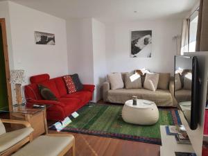 Posezení v ubytování Chesa Vista Mezdi