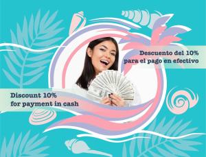 a poster of a woman holding a fan at Great condo with pool in Punta Cana