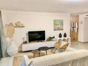 Μια τηλεόραση ή/και κέντρο ψυχαγωγίας στο Superbe Appartement port de Bonifacio