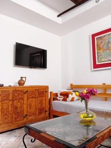 TV a/nebo společenská místnost v ubytování Villa Azzurra