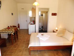 Kuchyň nebo kuchyňský kout v ubytování Giannikas Apartments