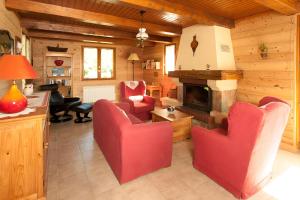 Posezení v ubytování Chalet Le Refuge