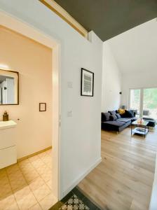 Χώρος καθιστικού στο Bezauberndes Waldhaus Nahe Der Lüneburger Heide