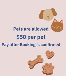 Κατοικίδιο ή κατοικίδια επισκεπτών που μένουν στο Entire Private Home with 2 Bed and 1 Bath, King Bed, Pool, HotTub, Mira Mesa