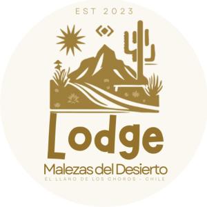 ein Logo für die Lodges del Deserto in der Unterkunft Lodge Malezas del Desierto in Los Choros
