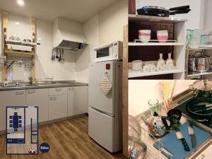 Køkken eller tekøkken på 亀のや 駅徒歩7分 空港Disney直通 SKACこち亀記念館