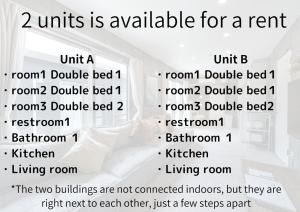 two units is available for a rent unit a room double bed room double bed at Hale Twelve AB in Miyako-jima