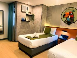 Ένα ή περισσότερα κρεβάτια σε δωμάτιο στο Tuscany Basic Urban Stay