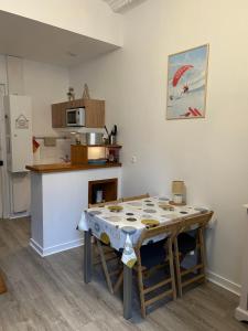 Kuchyň nebo kuchyňský kout v ubytování Studio dans l'ancien Palace du Mont-Dore