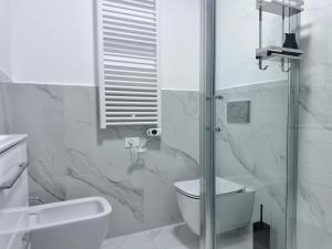 Koupelna v ubytování Sant Alessandro centralissimo Bilocale