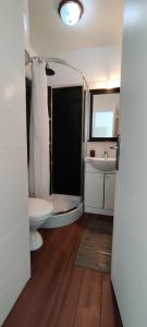 巴拉吕克莱班Studio idéal cure ou séjour escapade的带马桶和水槽的浴室