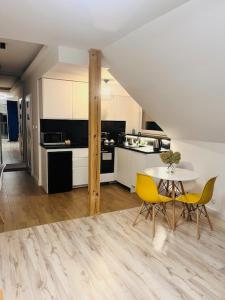 Kuchyň nebo kuchyňský kout v ubytování Apartament Studio Sasankowa z bezpłatnym parkingiem